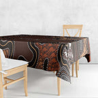 Personalised Aboriginal Art Kangaroo Symbol Tablecloth