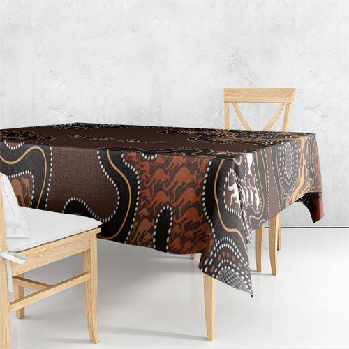 Personalised Aboriginal Art Kangaroo Symbol Tablecloth