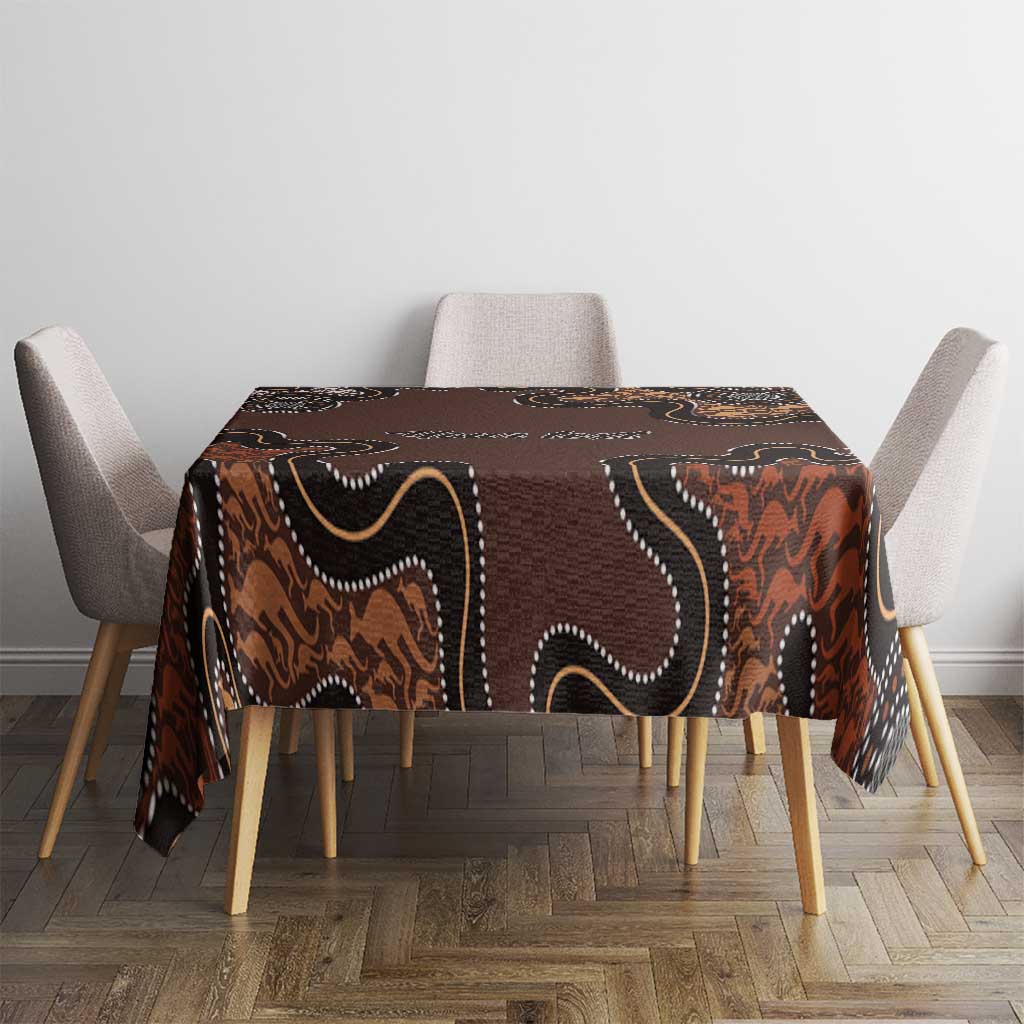 Personalised Aboriginal Art Kangaroo Symbol Tablecloth