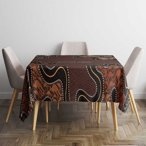 Personalised Aboriginal Art Kangaroo Symbol Tablecloth