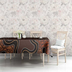 Personalised Aboriginal Art Kangaroo Symbol Tablecloth