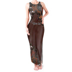 Personalised Aboriginal Art Kangaroo Symbol Tank Maxi Dress