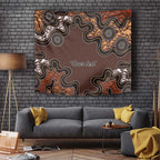 Personalised Aboriginal Art Kangaroo Symbol Tapestry