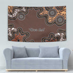 Personalised Aboriginal Art Kangaroo Symbol Tapestry