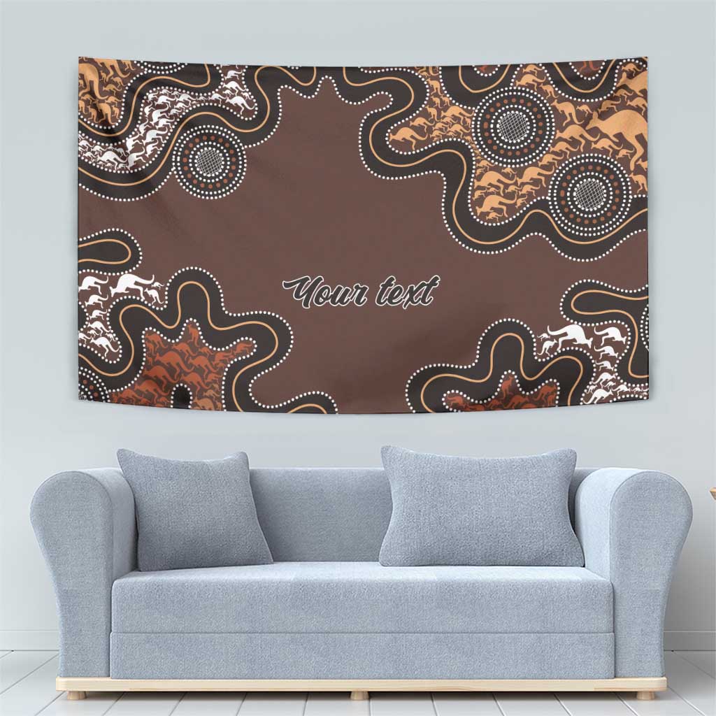 Personalised Aboriginal Art Kangaroo Symbol Tapestry