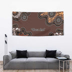 Personalised Aboriginal Art Kangaroo Symbol Tapestry