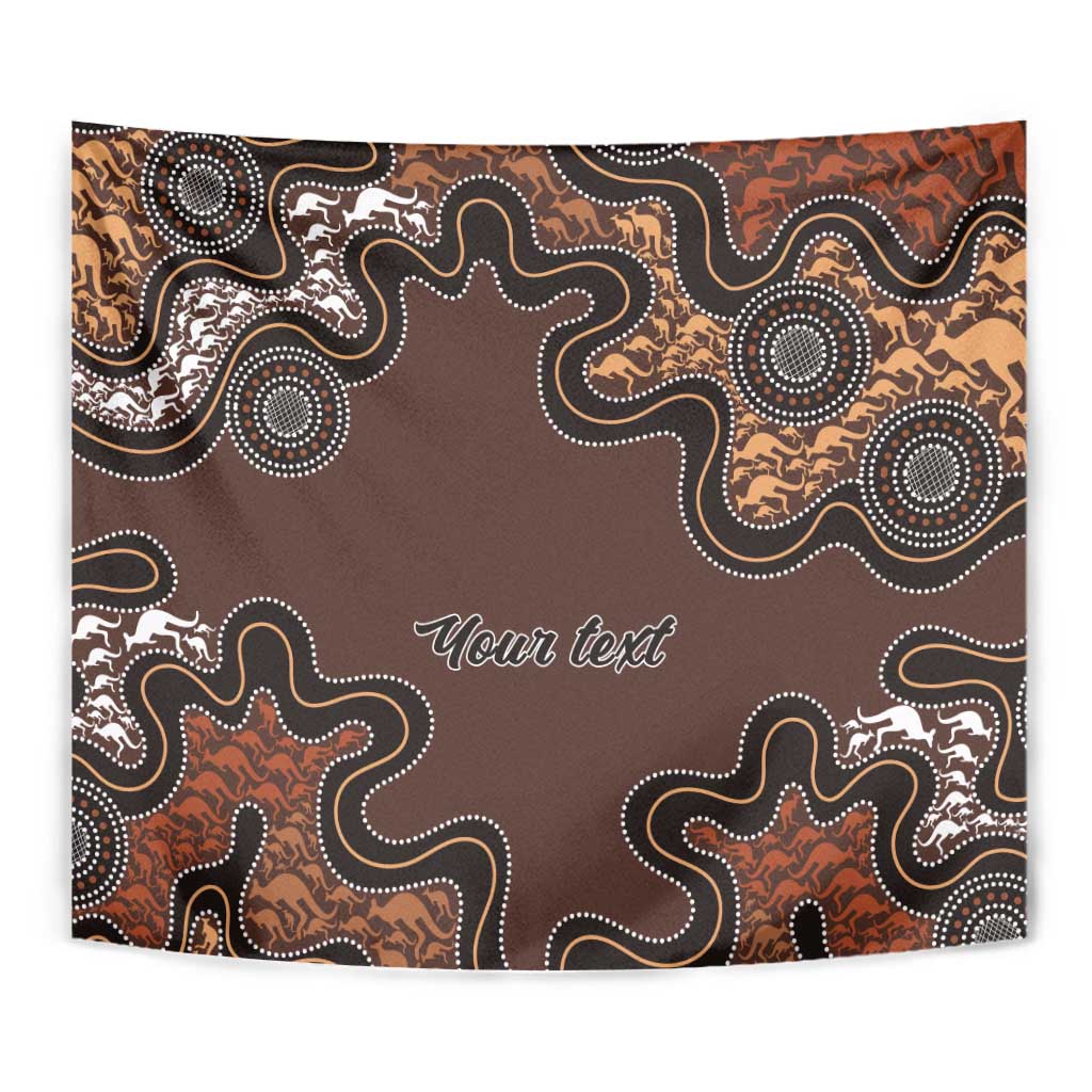 Personalised Aboriginal Art Kangaroo Symbol Tapestry