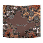 Personalised Aboriginal Art Kangaroo Symbol Tapestry