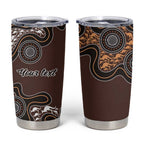 Personalised Aboriginal Art Kangaroo Symbol Tumbler Cup