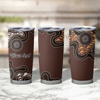 Personalised Aboriginal Art Kangaroo Symbol Tumbler Cup