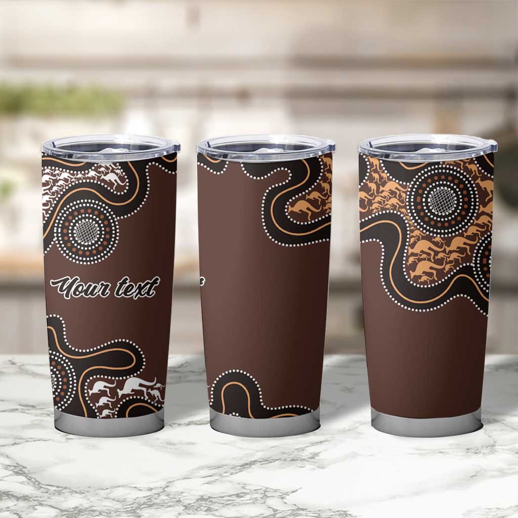 Personalised Aboriginal Art Kangaroo Symbol Tumbler Cup