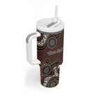 Personalised Aboriginal Art Kangaroo Symbol Tumbler With Handle