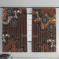 Personalised Aboriginal Art Kangaroo Symbol Window Curtain