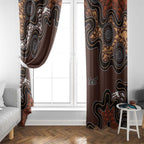 Personalised Aboriginal Art Kangaroo Symbol Window Curtain