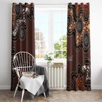 Personalised Aboriginal Art Kangaroo Symbol Window Curtain