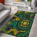Personalised Aboriginal Art People Symbol Area Rug