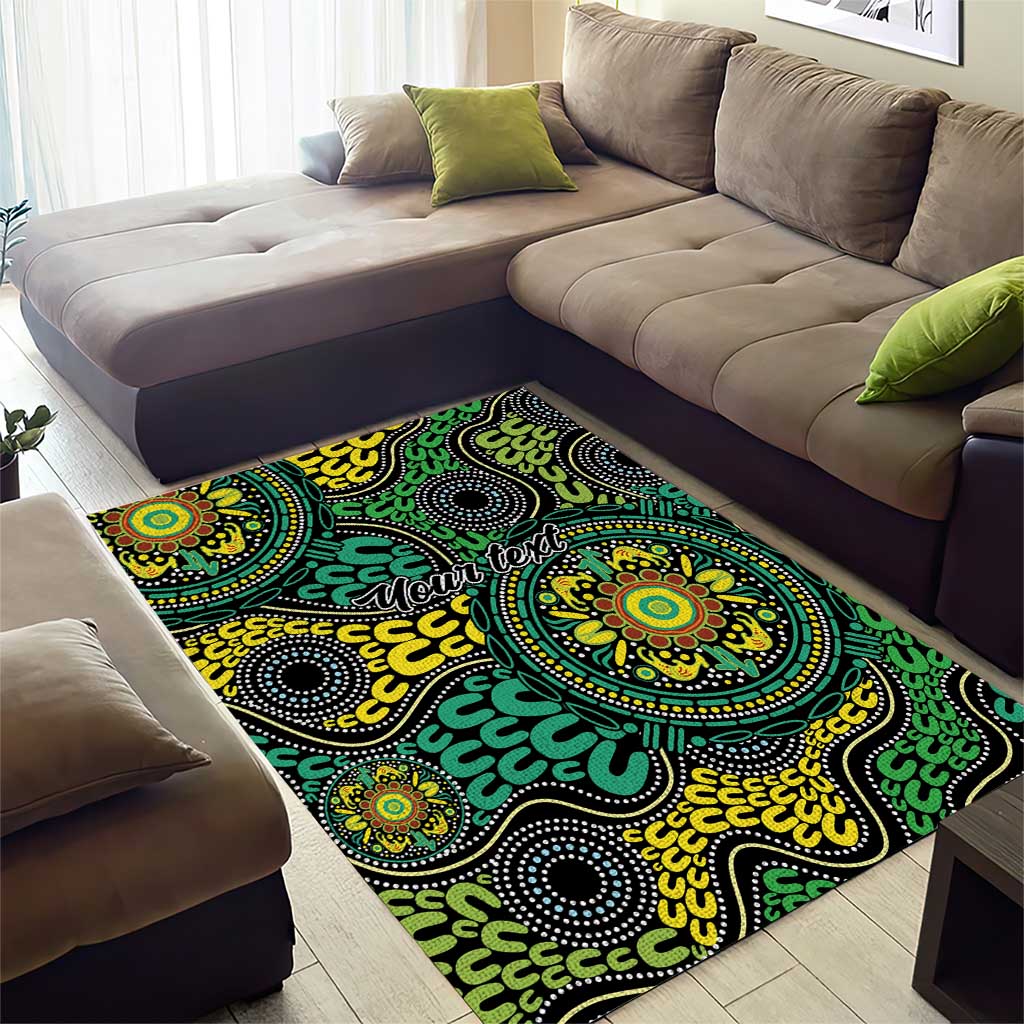 Personalised Aboriginal Art People Symbol Area Rug