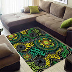 Personalised Aboriginal Art People Symbol Area Rug