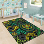 Personalised Aboriginal Art People Symbol Area Rug