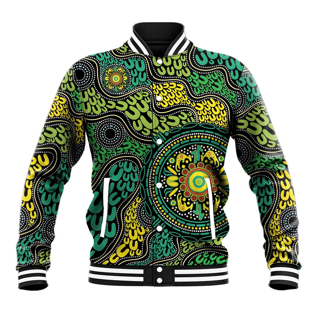 Personalised Aboriginal Art People Symbol Baseball Jacket