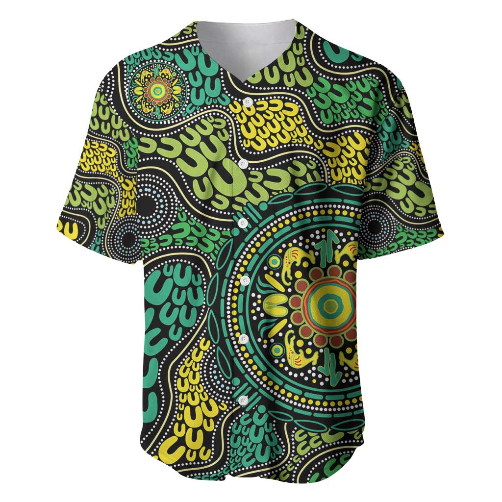 Personalised Aboriginal Art People Symbol Baseball Jersey