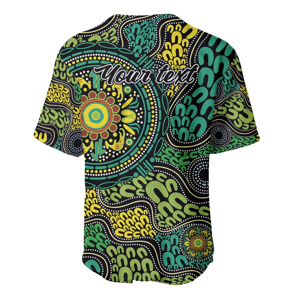 Personalised Aboriginal Art People Symbol Baseball Jersey