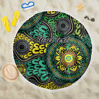 Personalised Aboriginal Art People Symbol Beach Blanket
