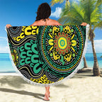 Personalised Aboriginal Art People Symbol Beach Blanket