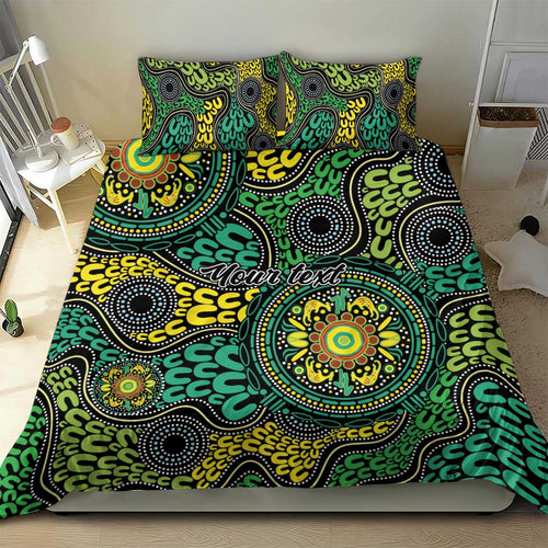 Personalised Aboriginal Art People Symbol Bedding Set