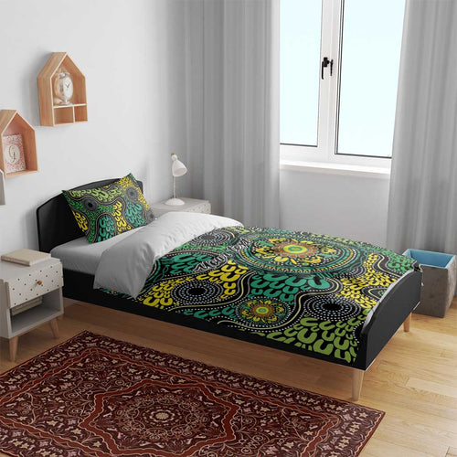 Personalised Aboriginal Art People Symbol Bedding Set