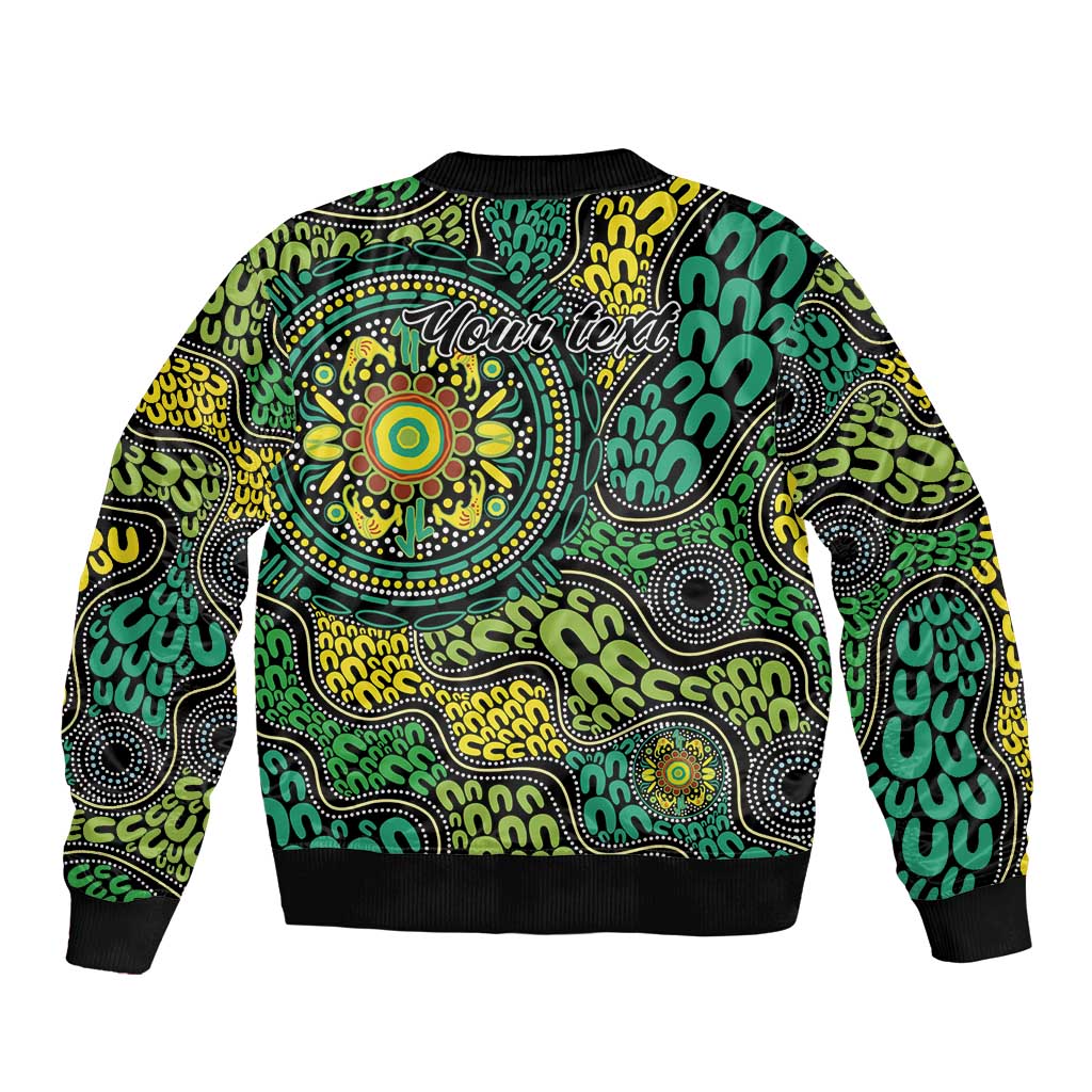 Personalised Aboriginal Art People Symbol Bomber Jacket
