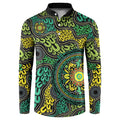 Personalised Aboriginal Art People Symbol Button Sweatshirt