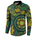 Personalised Aboriginal Art People Symbol Button Sweatshirt