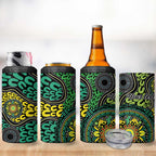 Personalised Aboriginal Art People Symbol 4 in 1 Can Cooler Tumbler