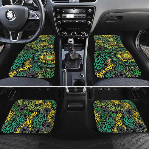 Personalised Aboriginal Art People Symbol Car Mats