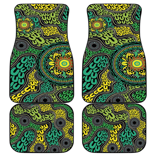 Personalised Aboriginal Art People Symbol Car Mats