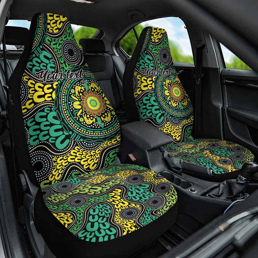 Personalised Aboriginal Art People Symbol Car Seat Cover