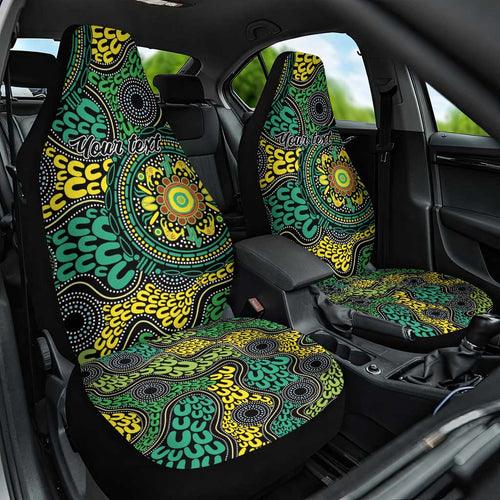 Personalised Aboriginal Art People Symbol Car Seat Cover