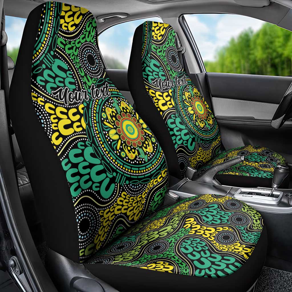 Personalised Aboriginal Art People Symbol Car Seat Cover