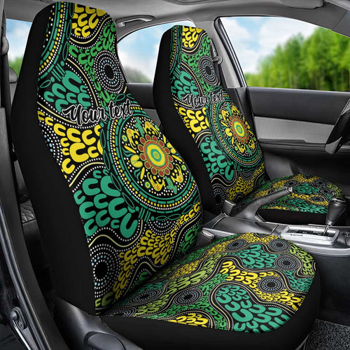 Personalised Aboriginal Art People Symbol Car Seat Cover