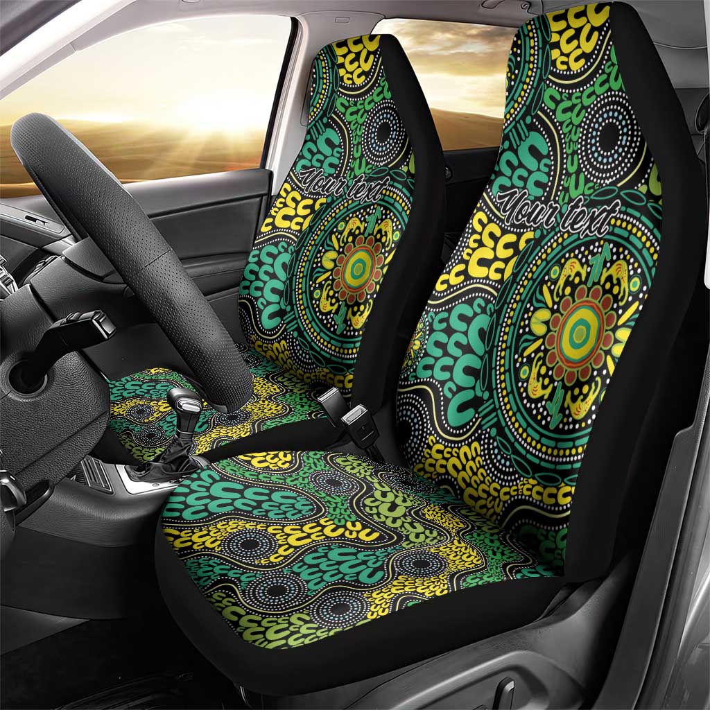 Personalised Aboriginal Art People Symbol Car Seat Cover