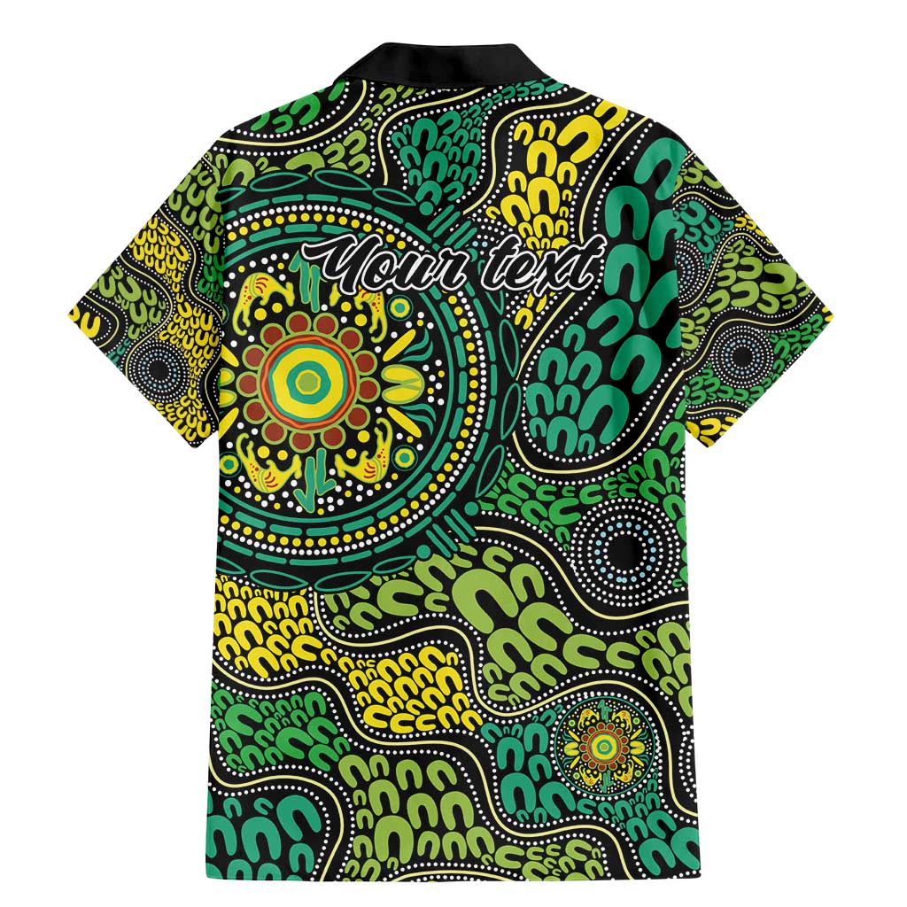 Personalised Aboriginal Art People Symbol Family Matching Mermaid Dress and Hawaiian Shirt