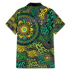 Personalised Aboriginal Art People Symbol Family Matching Tank Maxi Dress and Hawaiian Shirt