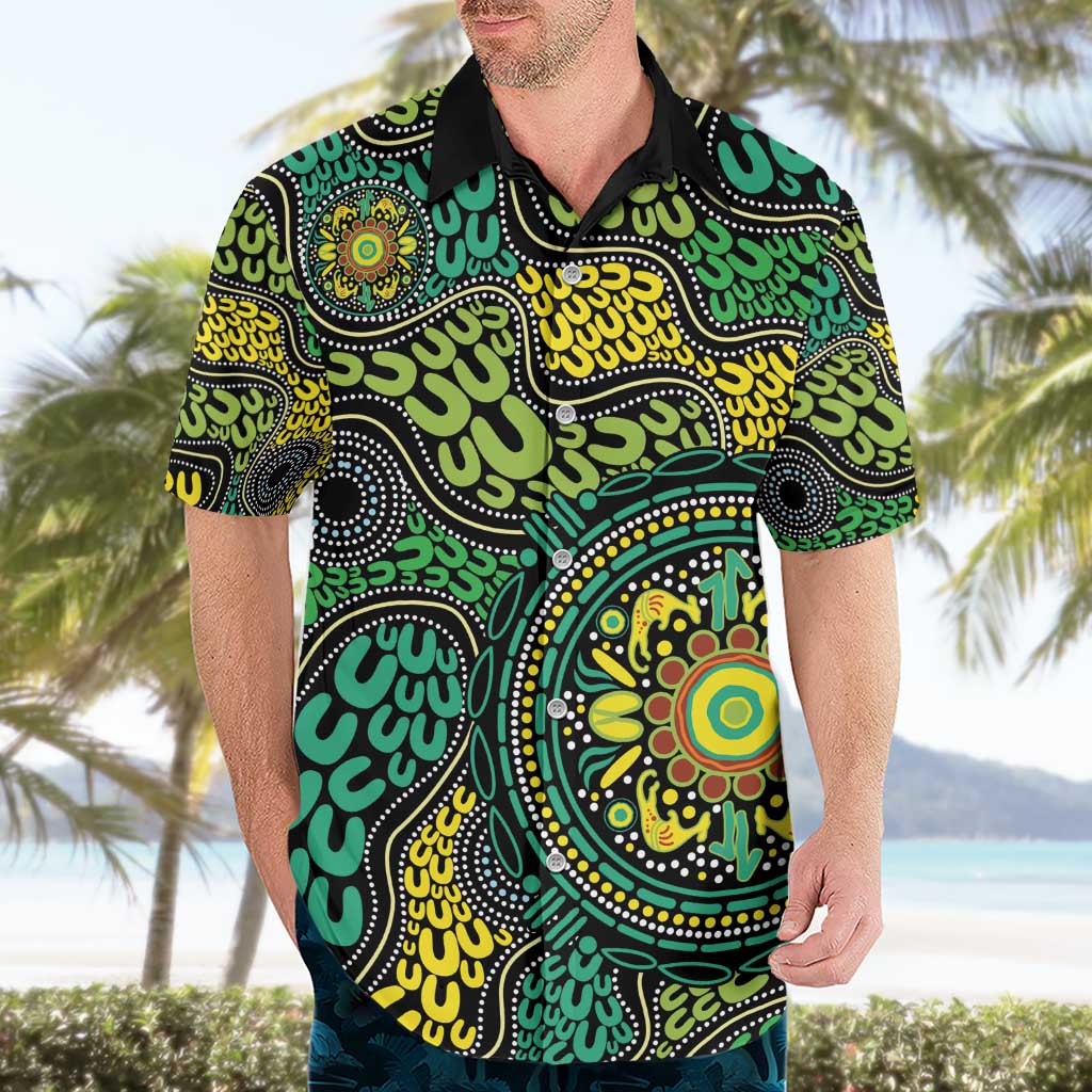 Personalised Aboriginal Art People Symbol Hawaiian Shirt