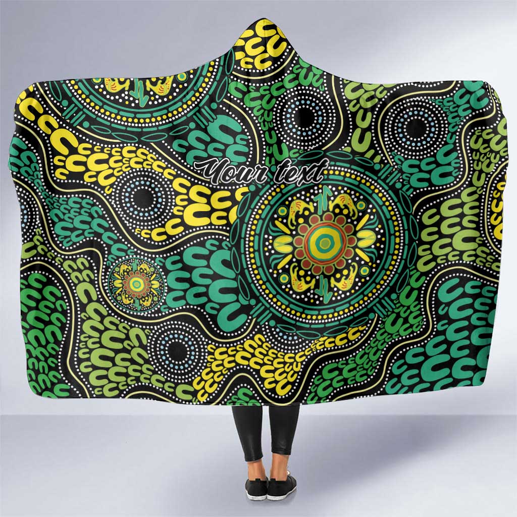 Personalised Aboriginal Art People Symbol Hooded Blanket