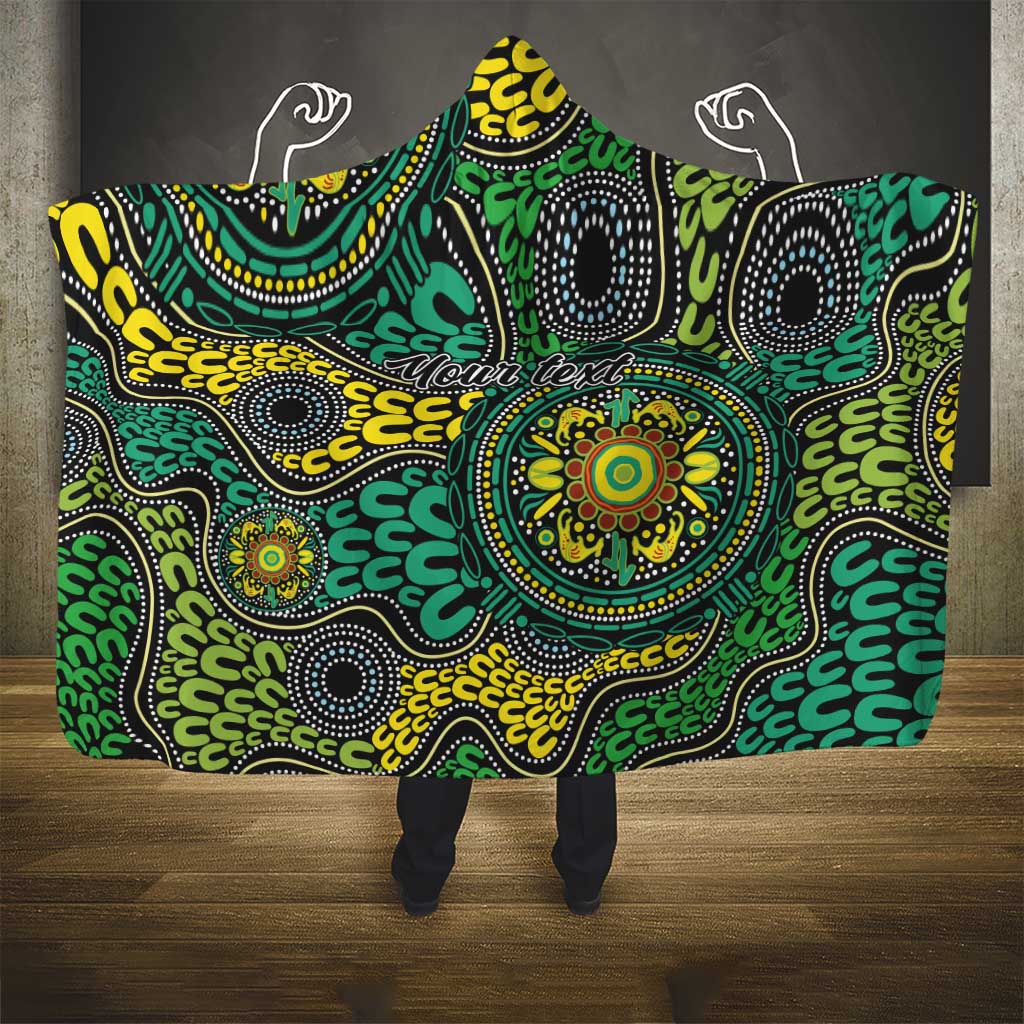 Personalised Aboriginal Art People Symbol Hooded Blanket