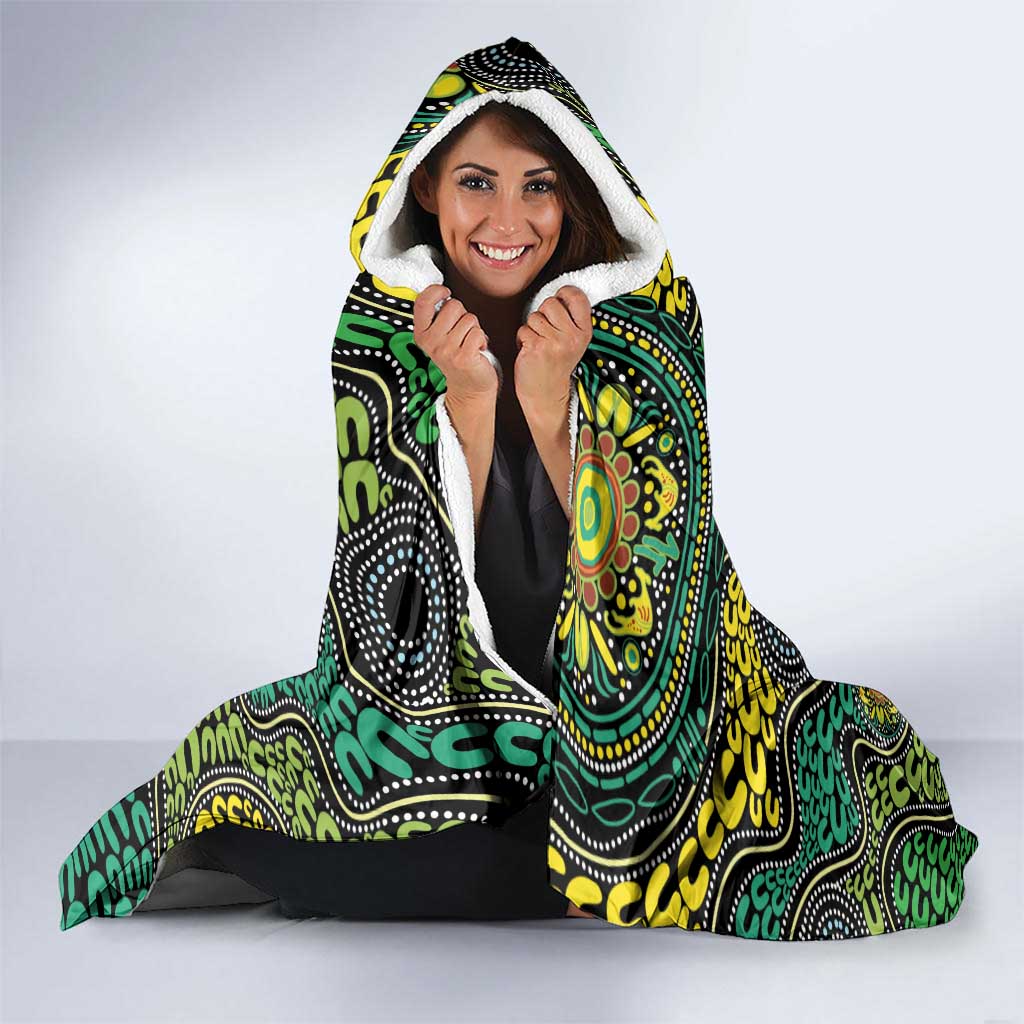 Personalised Aboriginal Art People Symbol Hooded Blanket