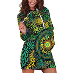 Personalised Aboriginal Art People Symbol Hoodie Dress