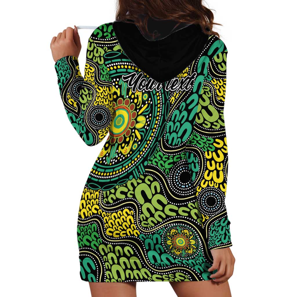 Personalised Aboriginal Art People Symbol Hoodie Dress
