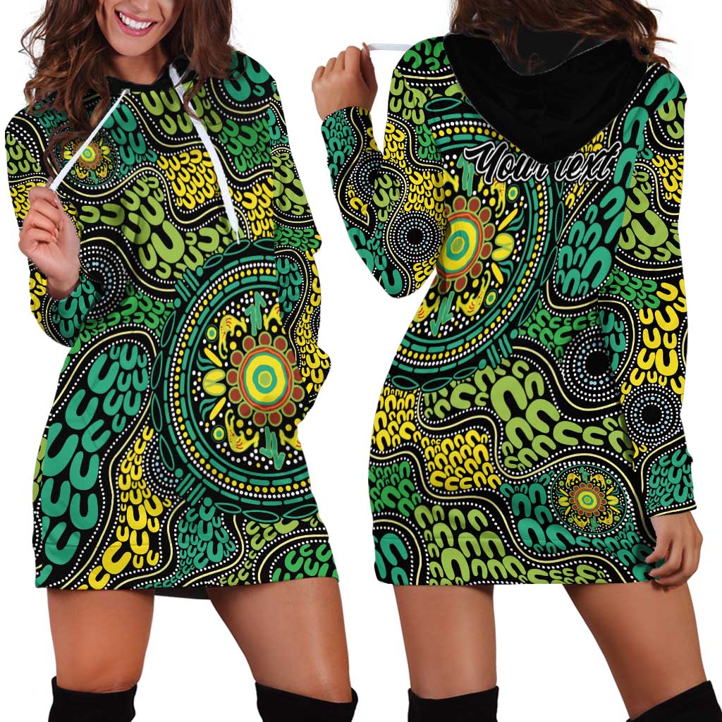 Personalised Aboriginal Art People Symbol Hoodie Dress